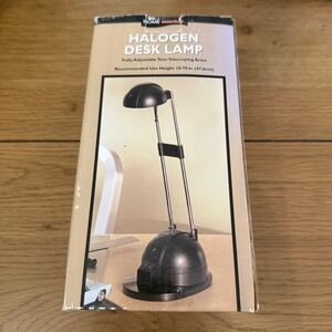 Vintage Home Essentials Halogen Desk Lamp Black Adjustable Twin Telescoping IKEA